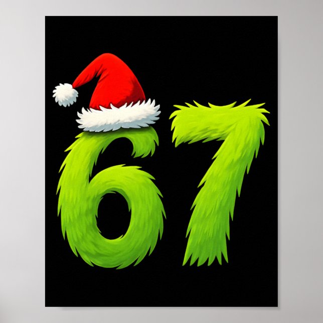 Poster Divertido 67 Natal Seis Sete Meme 6 7 Adolescentes (Frente)
