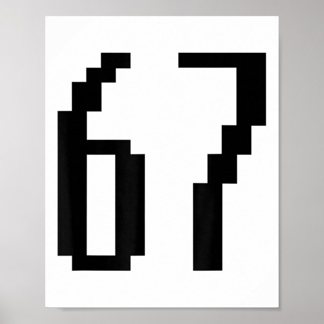 Poster Divertido 67 Seis Sete Meme Casal Combinando Arca  (Frente)