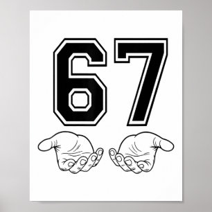 Poster Divertido 67 Seis Sete Meme Casal Combinando Hallo