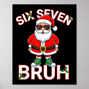 Poster Divertido 67 Seis Sete Natal Bruh Papai Noel Crian