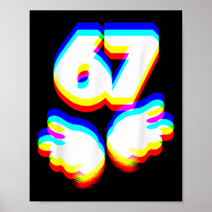 Poster Divertido 6 7 Meme Geração Alfa Gíria Seis Sete Ed