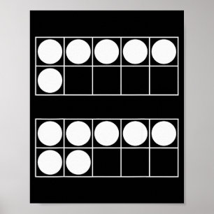 Poster Divertido 6 7 Número Professores Alunos Seis Sete