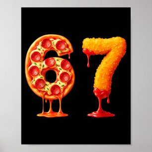 Poster Divertido 6 7 Zza Nugget Meme Seis Sete 67 Amantes