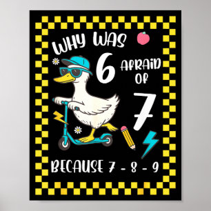 Poster Divertido 6 Medo De 7 Ganso Bobo Seis Sete 67 Meme