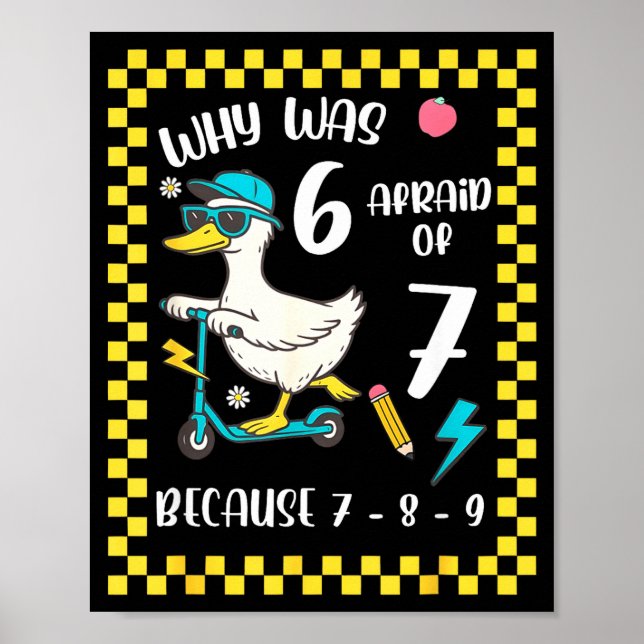 Poster Divertido 6 Medo De 7 Ganso Bobo Seis Sete 67 Meme (Frente)