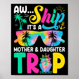 Poster Divertido Ah Navio É Uma Viagem Mãe Filha Mães