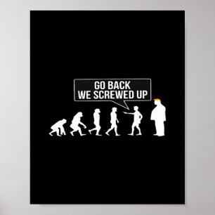 Poster Divertido Anti Trump Vá Ck Nós Erramos A Evolução