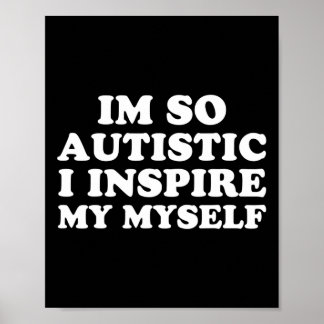 Poster Divertido Autismo Consciência Eu sou Autista Crian