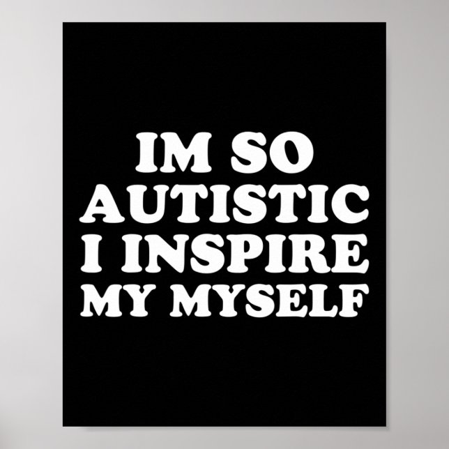 Poster Divertido Autismo Consciência Eu sou Autista Crian (Frente)