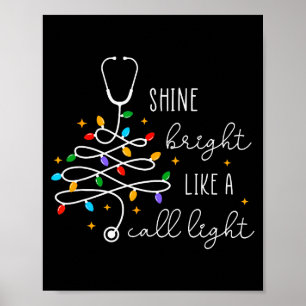 Poster Divertido Brilhe Forte Como Uma Luz De Chamada Enf