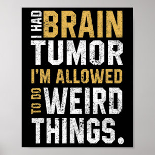 Poster Divertido Cérebro Sensibilização Para O Tumor Eu T