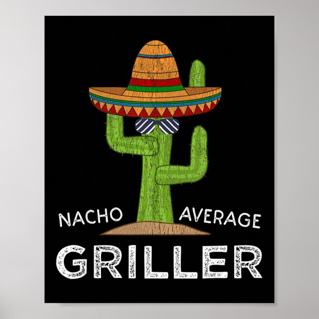 Poster Divertido Churrasco Grill Lover Humor Griller Dize (Frente)