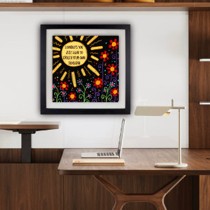Poster Divertido "Crie seu próprio sol" sala de aula