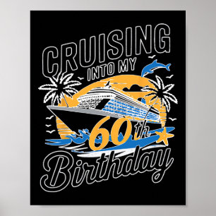 Poster Divertido Cruzeiros Em Meu 60º Aniversário Mediter