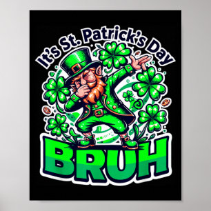 Poster Divertido dia de São Patrício, mano, leprechaun fa