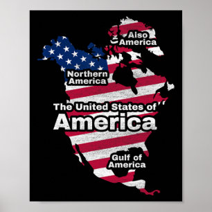 Poster Divertido Donald Trump Bandeira Americana Canadá G