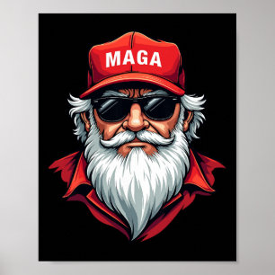 Poster Divertido Donald Trump Papai Noel Mega Natal Holi