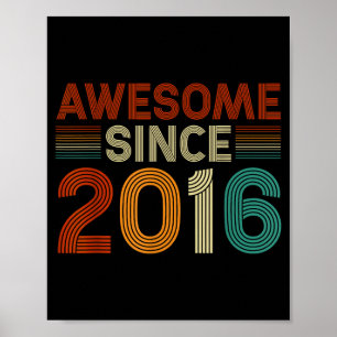 Poster Divertido Filho De 9 Anos Incrível Desde 2016 Aniv
