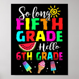 Poster Divertido Fofo Tão Longo Quinto Ano Olá 6º Ano Fir