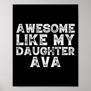 Poster Divertido Incrível Como Minha Filha Ava Dia Dos Pa