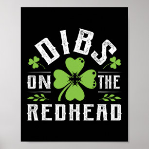 Poster Divertido Irlandês Dia De São Patrício Trevo Dibs