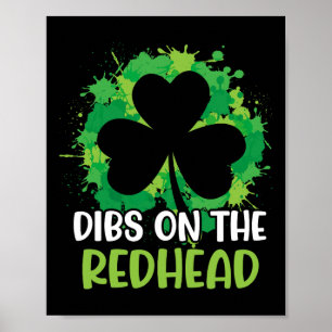 Poster Divertido Irlandês Dia De São Patrício Trevo Dibs