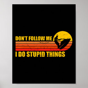 Poster Divertido Jato Retro Jetski Jet Skier Vintage
