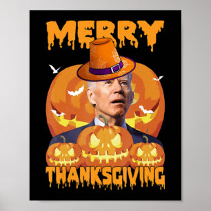 Poster Divertido Joe Biden Confuso Feliz Ação De Graças P