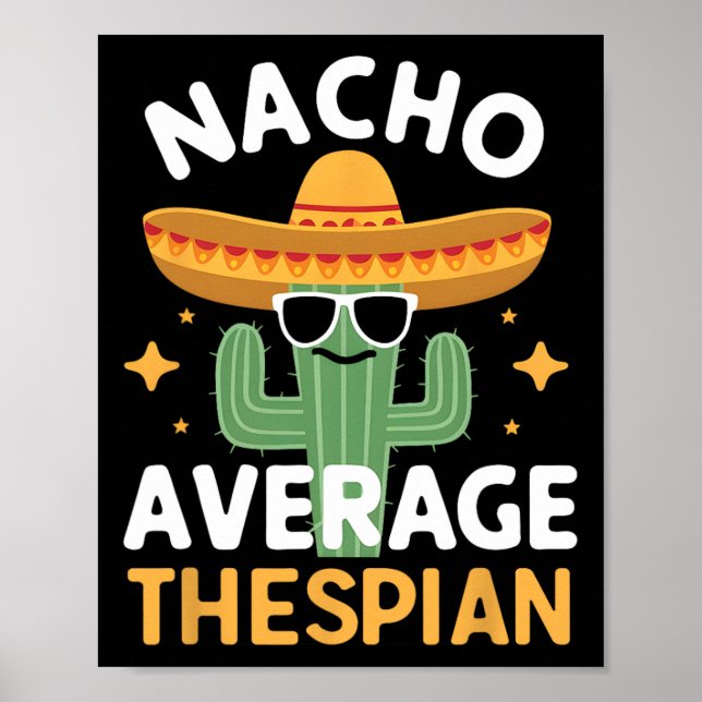 Poster Divertido Nacho Ator Mediano Cinco De Mayo Mexican (Frente)