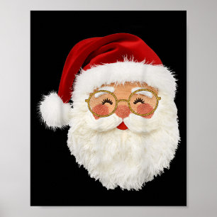 Poster Divertido Préppy Realista Papai Noel de Fio Falso