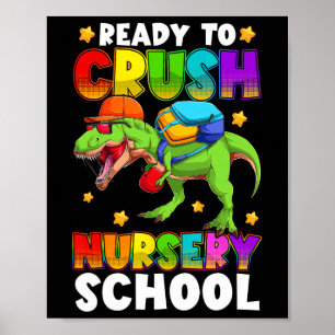 Poster Divertido Pronto Para Esmagar Berçário T Rex Prime