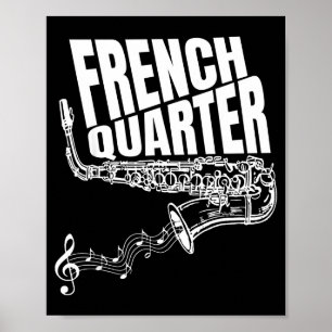 Poster Divertido Saxofone de Jazz do Carnaval de Nova Orl