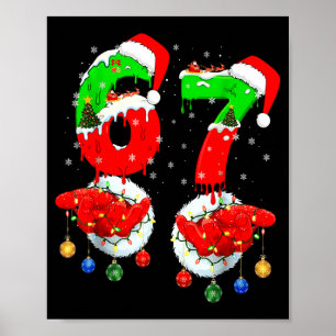Poster Divertido Seis Sete 67 Meme 6 7 Natal Papai Noel M