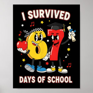 Poster Divertido Seis Sete 67 Meme Escolar Número Humor _