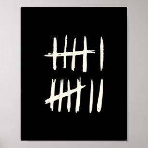 Poster Divertido Seis Sete 67 Meme Marcas de Contagem 6 7