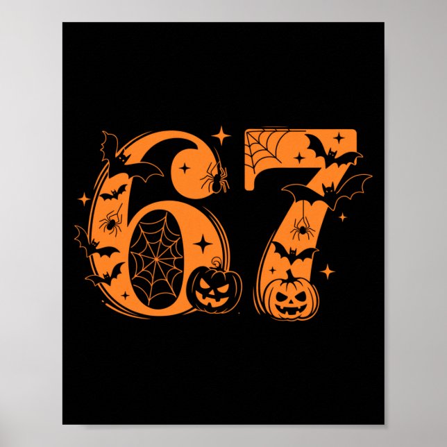 Poster Divertido Seis Sete 6 7 Design de Meme Casais Hall (Frente)