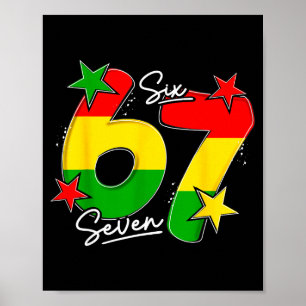 Poster Divertido Seis Sete 6-7 História Negra Afro-Americ