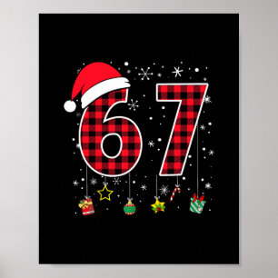 Poster Divertido Seis Sete 6 7 Meme 67 Natal Xadrez Verme