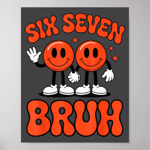 Poster Divertido Seis Sete 6 7 Meme Dia dos Namorados Cor