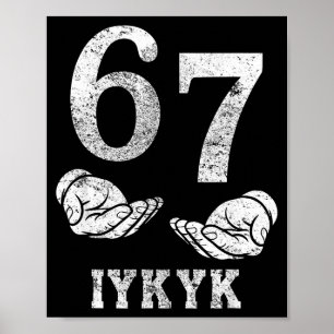 Poster Divertido seis sete 6 7 meme g gíria alfa se soube