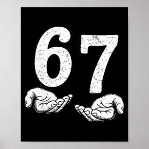 Poster Divertido Seis Sete 6 7 Meme Geração Alfa Gíria 6