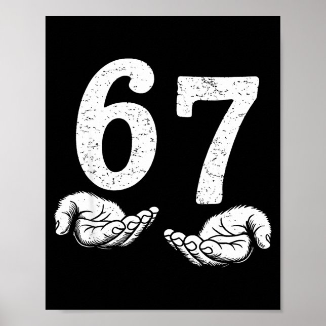 Poster Divertido Seis Sete 6 7 Meme Geração Alfa Gíria 6  (Frente)
