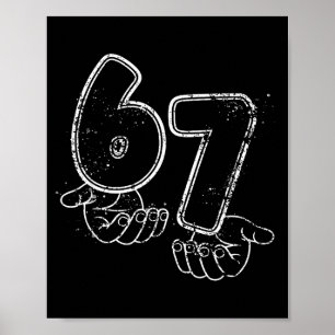 Poster Divertido Seis Sete 6 7 Meme Geração Alpha Gíria 6