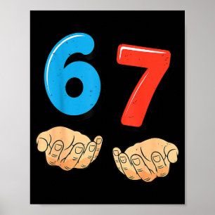 Poster Divertido Seis Sete 6 7 Meme Geração Alpha Gíria 6