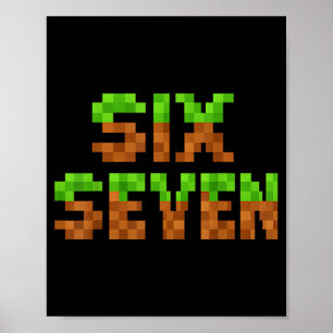 Poster Divertido Seis Sete 6 7 Meme Geração Alpha Gíria J