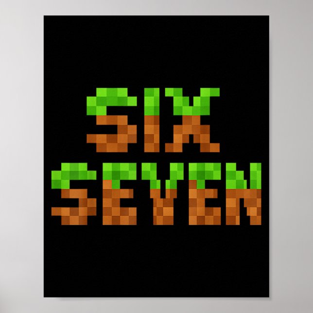 Poster Divertido Seis Sete 6 7 Meme Geração Alpha Gíria J (Frente)