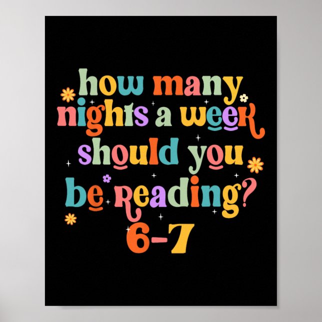 Poster Divertido Seis Sete 6 7 Meme Professor Design Leit (Frente)