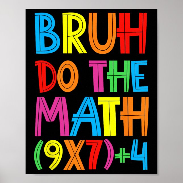 Poster Divertido Seis Sete Professor Aluno Bruh Faça a Co (Frente)