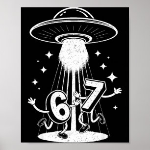 Poster Divertido Six Seven 67 Meme Internet Meme Ovni Ger