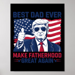 Poster Divertido Trump Dia dos Pais Melhor Pai de Todos o